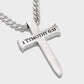 Men's Christian cross necklace with verse