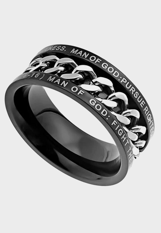 Man of God men's Christian ring
