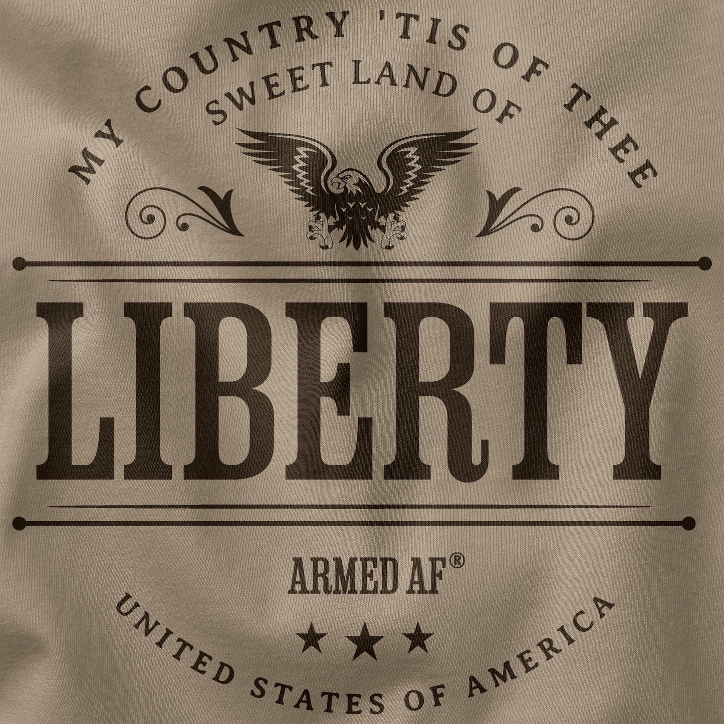 Sweet land of liberty t-shirt closeup
