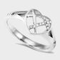 Crisscross Purity ring for ladies Christian jewelry