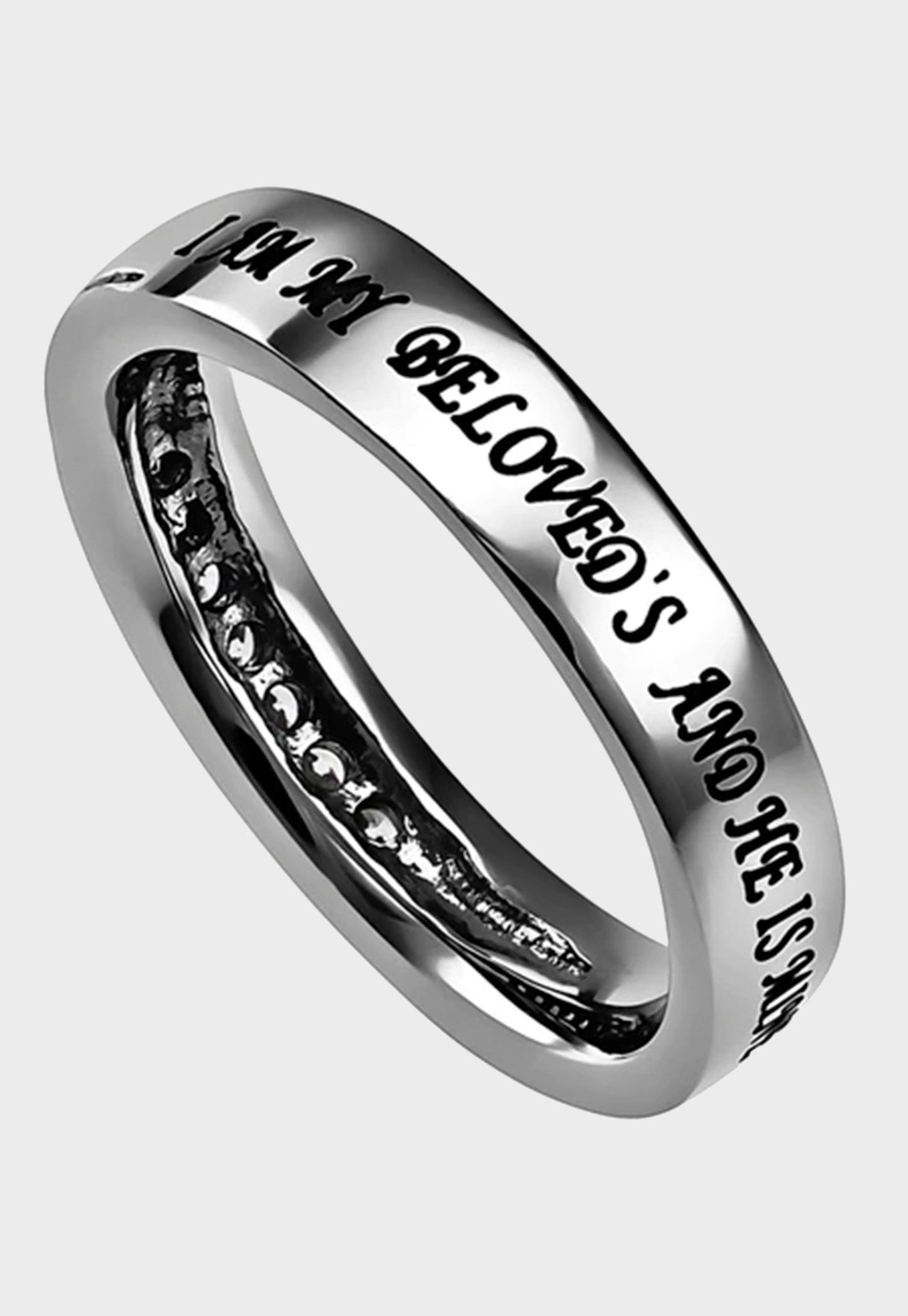 Ladies Christian ring with inlays and Bible verse