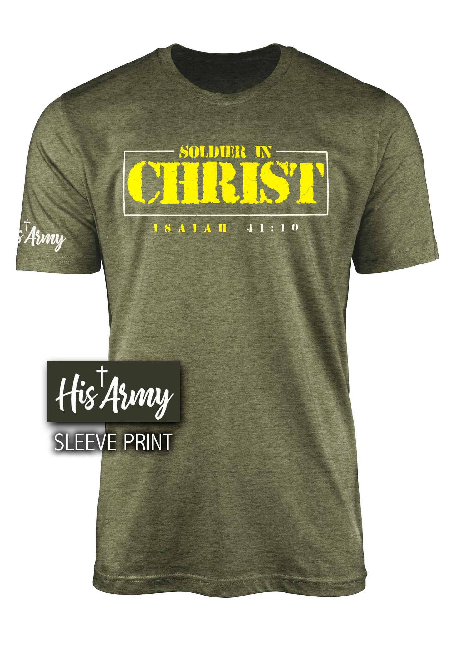Christian t-shirt with sleeve print