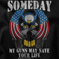 closeup design of pro second amendment t-shirt design from armed AF® brand