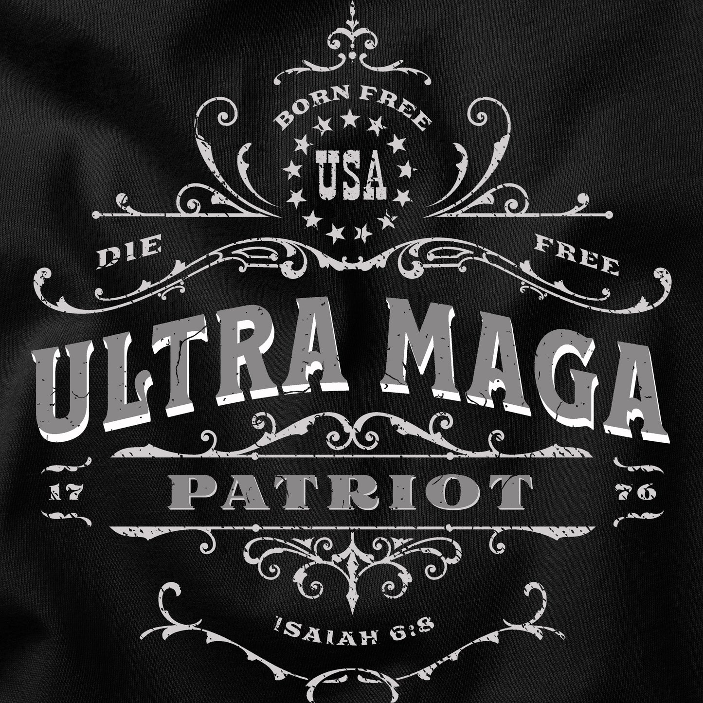 Ultra maga t-shirt design closeup