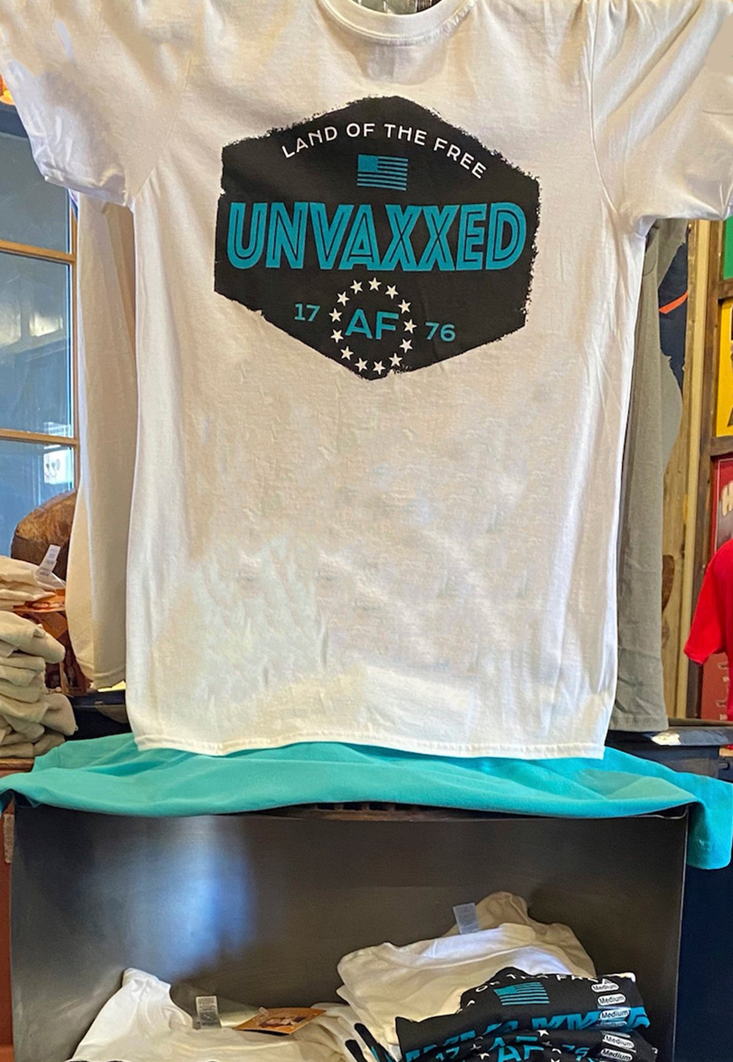 anti vaccine shirt for sale in retail store