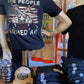 ArmedAF® brand t-shirt in retail store on display