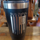 Second Amendment coffee tumbler on display in store