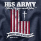 Closeup view of Christian patriot t-shirt design